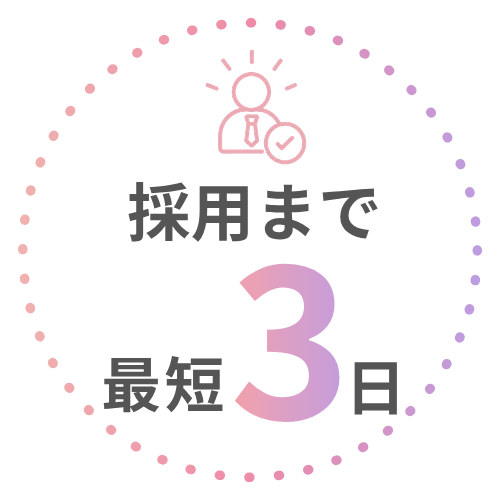 採用まで最短3日